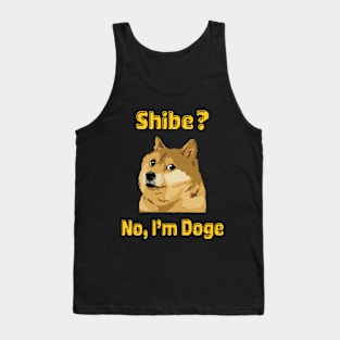 Funny Doge crypto Art Tank Top